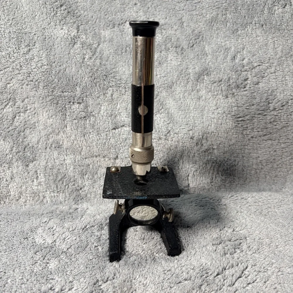 Vintage Microscope. Made in France, 6 Inches Tall By 3 Inches Wide